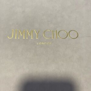 Jimmy Choo White/Grey Shoe Box with Gold Logo
